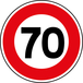 Panneau disque interdiction vitesse 450 Ecolign B14 70 cl2 - NADIA SIGNALISATION - DIS450E2B14 70