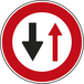 Panneau disque Cédez le passage sens inverse 450 Ecolign B15 cl2 - NADIA SIGNALISATION - DIS450E2B15