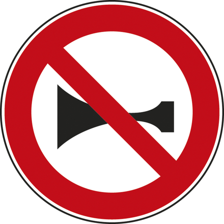 Panneau disque interdiction signaux sonores 450 ECOLIGN B16 cl2 - NADIA SIGNALISATION - DIS450E2B16