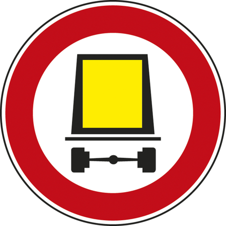 Panneau disque Interdiction Accès Véhicules Marchandises Dangereuses 450 B18c cl2 - NADIA SIGNALISATION - DIS450E2B18c
