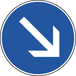Panneau disque Contournement obligatoire par la droite 450 Ecolign B21a1 cl2 - NADIA SIGNALISATION - DIS450E2B21a1
