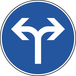 Panneau disque Directions obligatoires à droite ou gauche 450 Ecolign B21e cl2 - NADIA SIGNALISATION - DIS450E2B21e