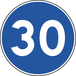 Panneau disque vitesse minimale obligatoire 450 Ecolign B25 cl2 - NADIA SIGNALISATION - DIS450E2B25