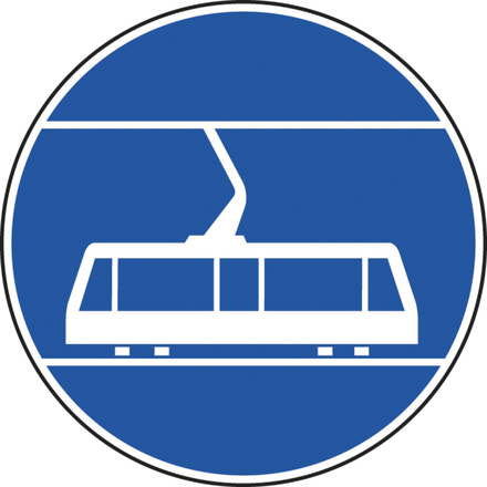 Panneau disque voie réservée aux tramways 450 Ecolign B27b cl2 - NADIA SIGNALISATION - DIS450E2B27b