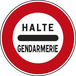 Panneau disque Arrêt au poste de gendarmerie 450 Ecolign B5a cl2 - NADIA SIGNALISATION - DIS450E2B5a