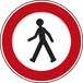 Panneau disque Accès interdit aux piétons 450 Ecolign B9a cl2 - NADIA SIGNALISATION - DIS450E2B9a