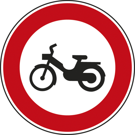 Panneau disque Accès interdit aux cyclomoteurs 450 Ecolign B9g cl2 - NADIA SIGNALISATION - DIS450E2B9g