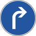 Panneau disque direction obligatoire à droite 650 Ecolign B21c1 cl2 - NADIA SIGNALISATION - DIS650E2B21c1