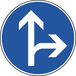 Panneau disque Directions obligatoires prochaine intersection tout droit ou droite 650 B21d1 cl2 - NADIA SIGNALISATION - DIS650E2B21d1