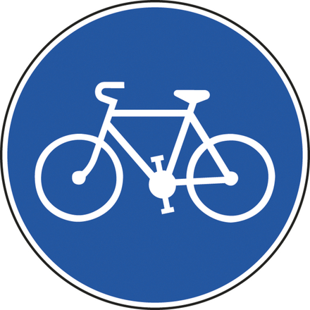 Panneau disque Piste Obligatoire pour Cycles sans Side-car 650 Ecolign B22a cl2 - NADIA SIGNALISATION - DIS650E2B22a