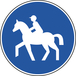 Panneau disque Chemin obligatoire pour cavaliers 650 Ecolign B22c cl2 - NADIA SIGNALISATION - DIS650E2B22c