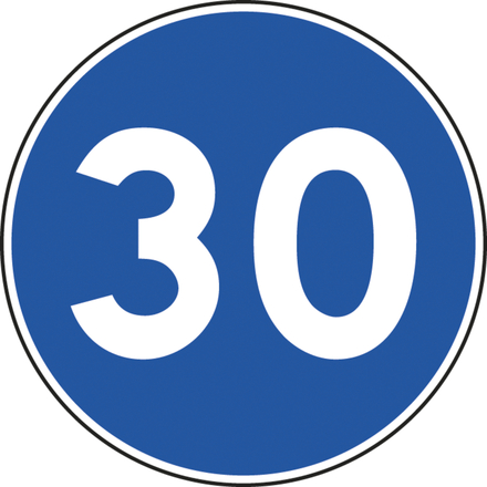 Panneau disque Vitesse minimale obligatoire 650 Ecolign B25 cl2 - NADIA SIGNALISATION - DIS650E2B25