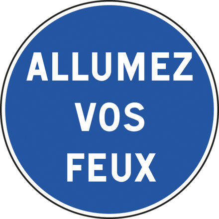 Panneau disque obligation inscription 650 Ecolign B29 cl2 - NADIA SIGNALISATION - DIS650E2B29