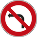 Panneau disque Interdiction de tourner à gauche 650 Ecolign B2a cl2 - NADIA SIGNALISATION - DIS650E2B2a