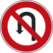Panneau disque interdiction demi-tour prochaine intersection 650 Ecolign B2c cl2 - NADIA SIGNALISATION - DIS650E2B2c
