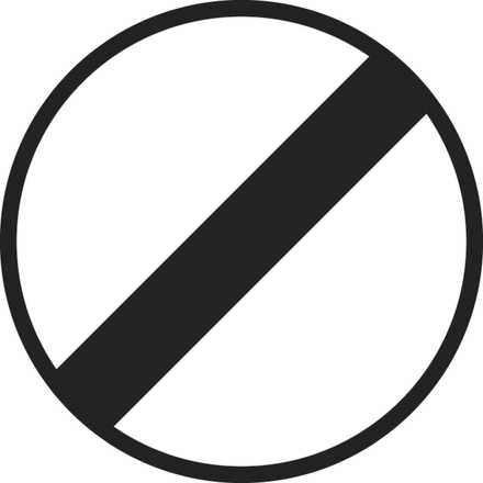 Panneau disque Fin de toutes interdictions pour véhicules 650 Ecolign B31 cl2 - NADIA SIGNALISATION - DIS650E2B31