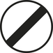 Panneau disque Fin de toutes interdictions pour véhicules 650 Ecolign B31 cl2 - NADIA SIGNALISATION - DIS650E2B31