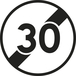 Panneau disque fin de limitation de vitesse 650 Ecolign B33 30 cl2 - NADIA SIGNALISATION - DIS650E2B33 30