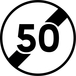 Panneau disque Fin de limitation de vitesse 650 Ecolign B33 50 cl2 - NADIA SIGNALISATION - DIS650E2B33 50