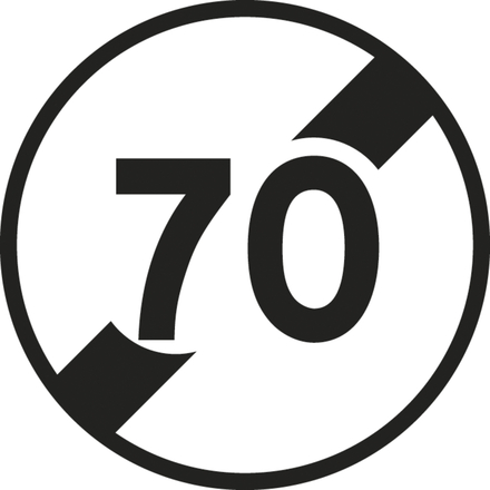 Panneau disque fin de limitation de vitesse 650 Ecolign B33 70 cl2 - NADIA SIGNALISATION - DIS650E2B33 70
