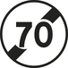 Panneau disque fin de limitation de vitesse 650 Ecolign B33 70 cl2 - NADIA SIGNALISATION - DIS650E2B33 70
