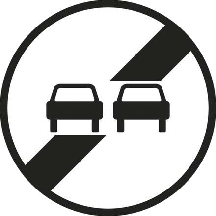 Panneau disque fin d’interdiction de dépasser 650 Ecolign B34 cl2 - NADIA SIGNALISATION - DIS650E2B34