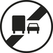 Panneau disque Fin d'interdiction de dépasser 650 Ecolign B34a cl2 - NADIA SIGNALISATION - DIS650E2B34a