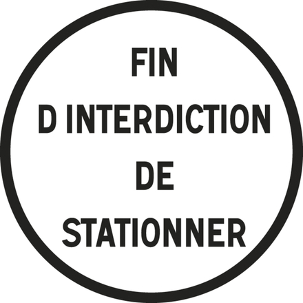 Panneau disque fin d'interdiction spécifiée 650 Ecolign B39 cl2 - NADIA SIGNALISATION - DIS650E2B39
