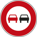 Panneau disque interdiction de dépasser motorisé 650 Ecolign B3 cl2 - NADIA SIGNALISATION - DIS650E2B3
