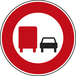 Panneau disque interdiction dépassement véhicules >3.5T 650 Ecolign B3a cl2 - NADIA SIGNALISATION - DIS650E2B3a