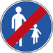Panneau disque Fin de chemin obligatoire pour piétons 650 Ecolign B41 cl2 - NADIA SIGNALISATION - DIS650E2B41