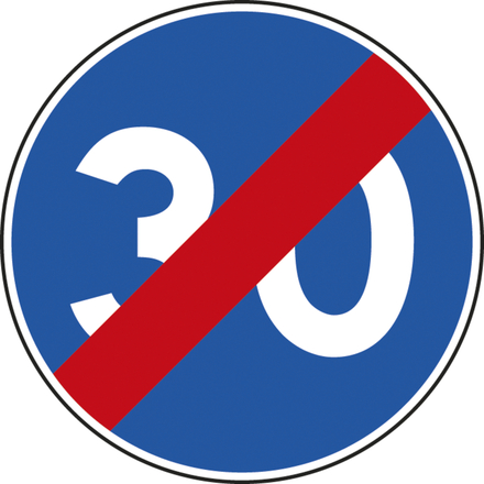 Panneau disque Fin de vitesse minimale obligatoire 650 Ecolign B43 cl2 - NADIA SIGNALISATION - DIS650E2B43