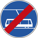 Panneau disque Fin de voie réservée transports en commun 650 Ecolign B45b cl2 - NADIA SIGNALISATION - DIS650E2B45b