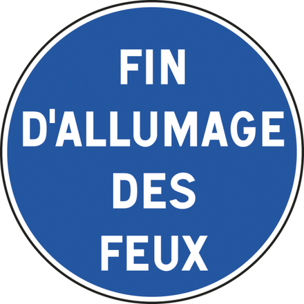 Panneau disque Fin d'obligation avec inscription 650 B49 cl2 - NADIA SIGNALISATION - DIS650E2B49