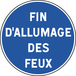 Panneau disque Fin d'obligation avec inscription 650 B49 cl2 - NADIA SIGNALISATION - DIS650E2B49