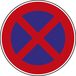 Panneau disque Interdiction arrêt stationnement 650 Ecolign B6d cl2 - NADIA SIGNALISATION - DIS650E2B6d