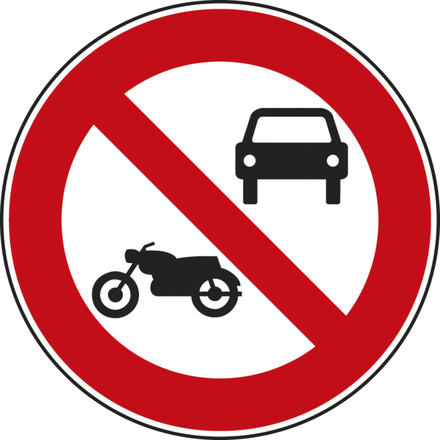 Panneau disque accès interdit moteurs sauf cyclomoteurs 650 Ecolign B7a cl2 - NADIA SIGNALISATION - DIS650E2B7a