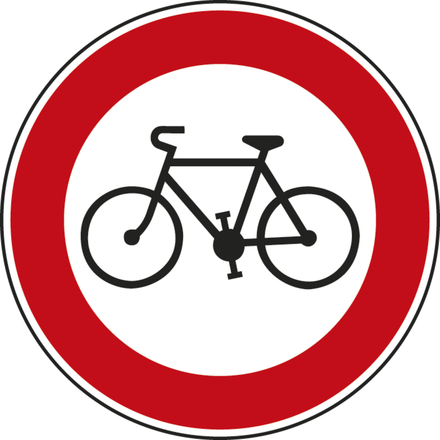Panneau disque accès interdit aux cycles 650 Ecolign B9b cl2 - NADIA SIGNALISATION - DIS650E2B9b
