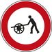 Panneau disque Accès interdit aux voitures à bras 650 Ecolign B9e cl2 - NADIA SIGNALISATION - DIS650E2B9e