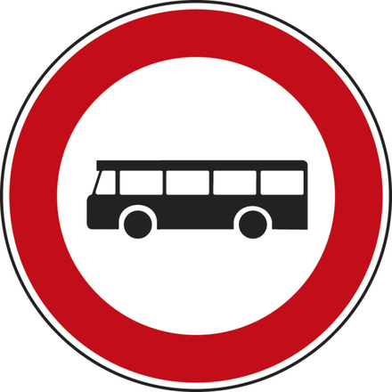 Panneau disque Accès interdit aux véhicules de transport en commun 650 B9f cl2 - NADIA SIGNALISATION - DIS650E2B9f