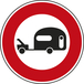 Panneau disque accès interdit caravane/remorque +250kg 650 Ecolign B9i cl2 - NADIA SIGNALISATION - DIS650E2B9i