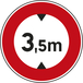 Panneau disque accès interdit aux véhicules haut sup à nombre indiqué 850 B12 cl1 - NADIA SIGNALISATION - DIS850E1B12