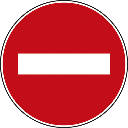 Panneau disque Sens interdit à tout véhicule 850 Ecolign B1 cl1 - NADIA SIGNALISATION - DIS850E1B1