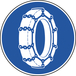 Panneau disque Chaînes Neige Obligatoires 850 Ecolign B26 cl1 - NADIA SIGNALISATION - DIS850E1B26