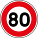 Panneau disque Limitation de vitesse interdiction 850 Ecolign B14 80 cl2 - NADIA SIGNALISATION - DIS850E2B14 80