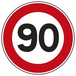 Panneau disque limitation de vitesse 850 Ecolign B14 90 cl2 - NADIA SIGNALISATION - DIS850E2B14 90