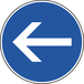 Panneau disque Obligation de tourner à gauche 850 Ecolign B21.2 cl2 - NADIA SIGNALISATION - DIS850E2B21.2