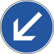 Panneau disque Contournement obligatoire par la gauche 850 B21a2 cl2 - NADIA SIGNALISATION - DIS850E2B21a2