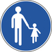 Panneau disque Chemin obligatoire pour piétons 850 Ecolign B22b cl2 - NADIA SIGNALISATION - DIS850E2B22b