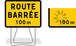 PANNEAU DE SIGNALISATION KC1 ROUTE BARREE 800X600 AVEC DISQUE NADIA SIGNALISATION- KC1RBD800X600CL1